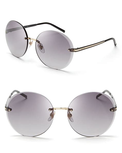 gucci men rimless sunglasses|gucci vintage round sunglasses.